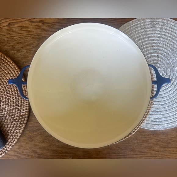 Vintage Mid-Century Dansk Blue 💙 Enamel Coated Cast Iron Kobenstyle Paella Pan - Picture 2 of 10